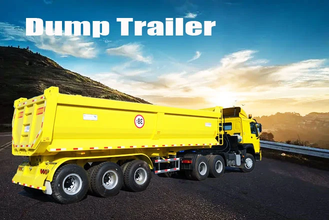 60 80 Tons 3 4 Axles Rear Dumper Trailers End Tipper Truck Tractor Hydraulic Dump Semi Trailer