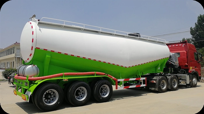 Customized 30t/35t/40t/45t/50t 2 Axles 3 Axles 4 Axles Cement/Fly Ash/Powder Material/ V Type Tanker Trailer Bulker Silo Tank Truck Semi Trailer