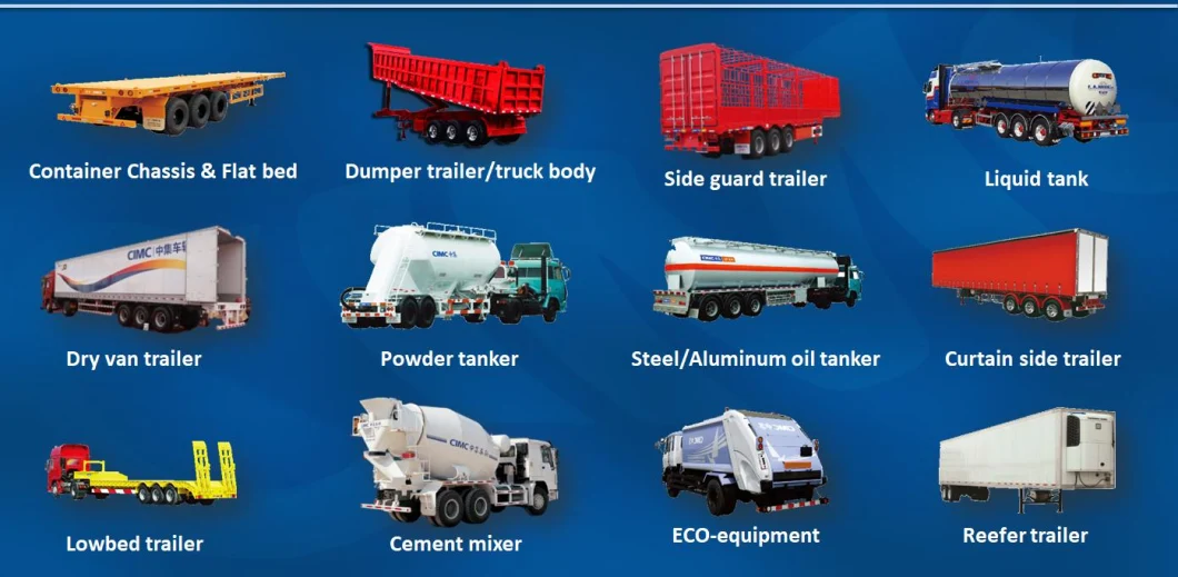 3 Axle 30/40/50 Cbm Cimc Tri-Axle Bulk Cement Carrier Powder Bulk Cement Trailer Cement Tanker