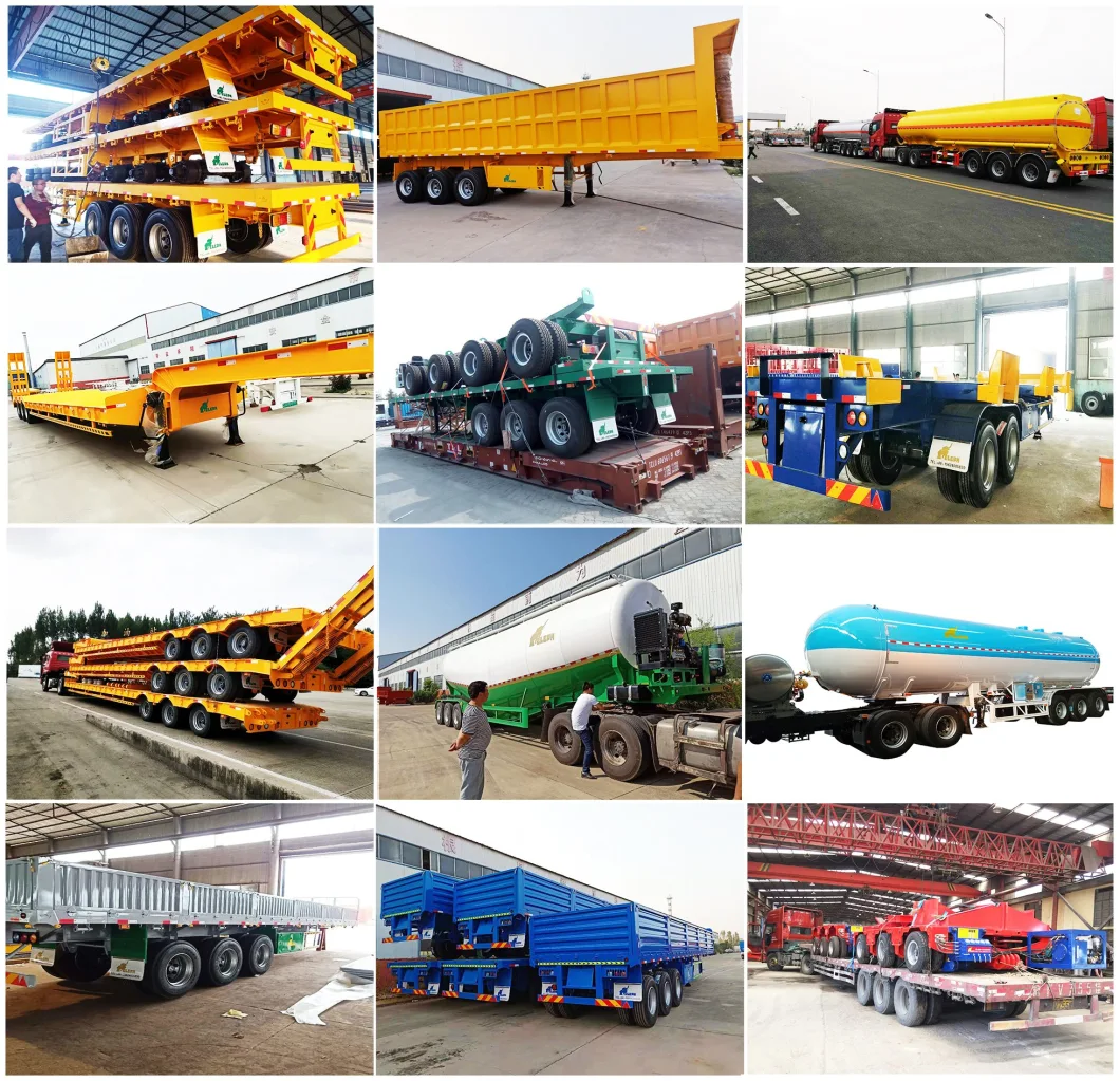 Drawbar 1+2axle Container Transport Wagon Wood Limber Log Full Flatbed Chassis Semi Trailer