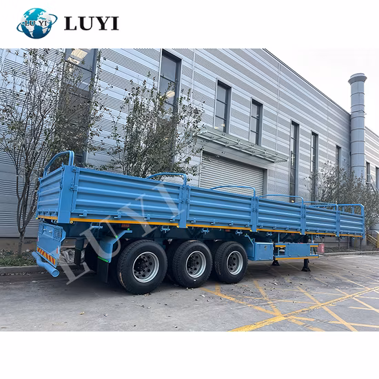 Factory Supply 3 Axle 60 Tons 70 Tons Carbon Steel Bulk Cargo Sidewall Semi Trailer
