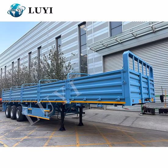 Factory Supply 3 Axle 60 Tons 70 Tons Carbon Steel Bulk Cargo Sidewall Semi Trailer