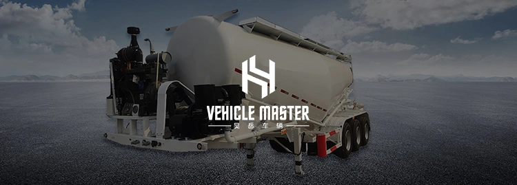 Vehicle Master Tri-Axle W Shaped 45cbm Dry Powder Bulk Cement Material Tanker Semi Truck Trailer Bulk Cement Trailer