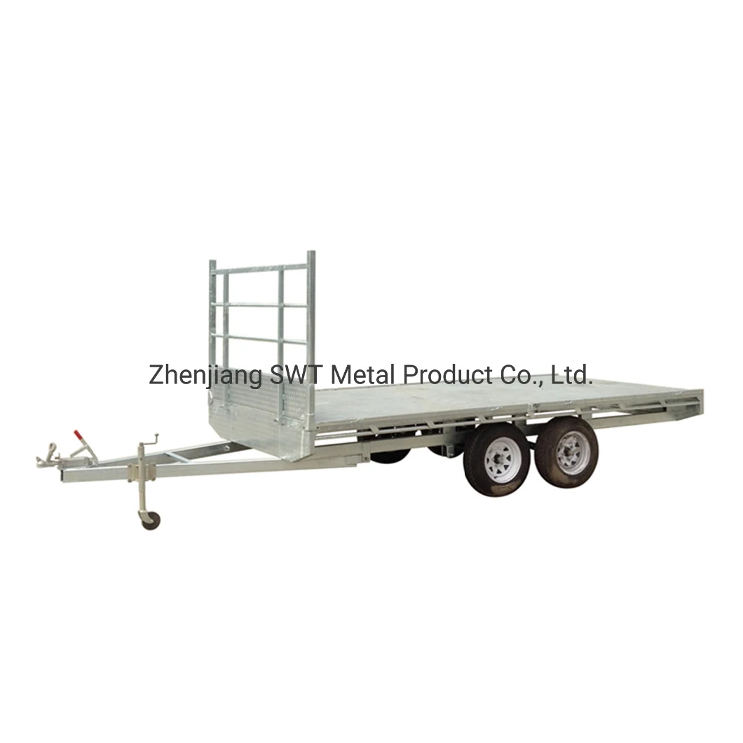 Flatbed Full Trailer with LED Taillight on Sale (SWT-FTT127)