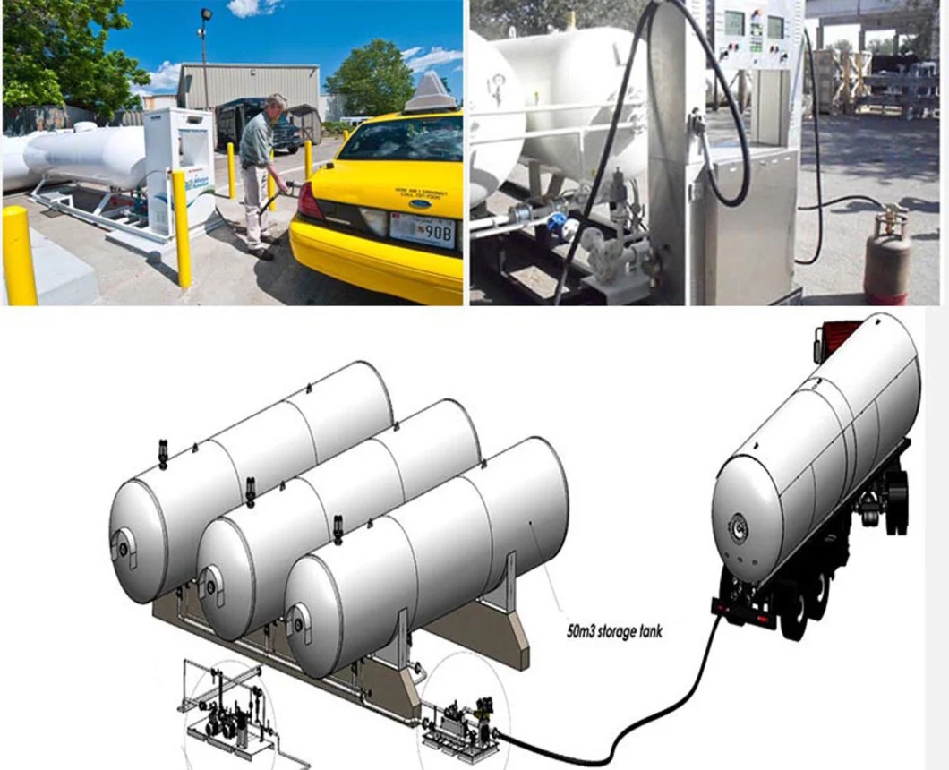 3 Axle Gas LNG CNG LPG 3000L 45000 Liters 50000L Tanker Semi Trailer